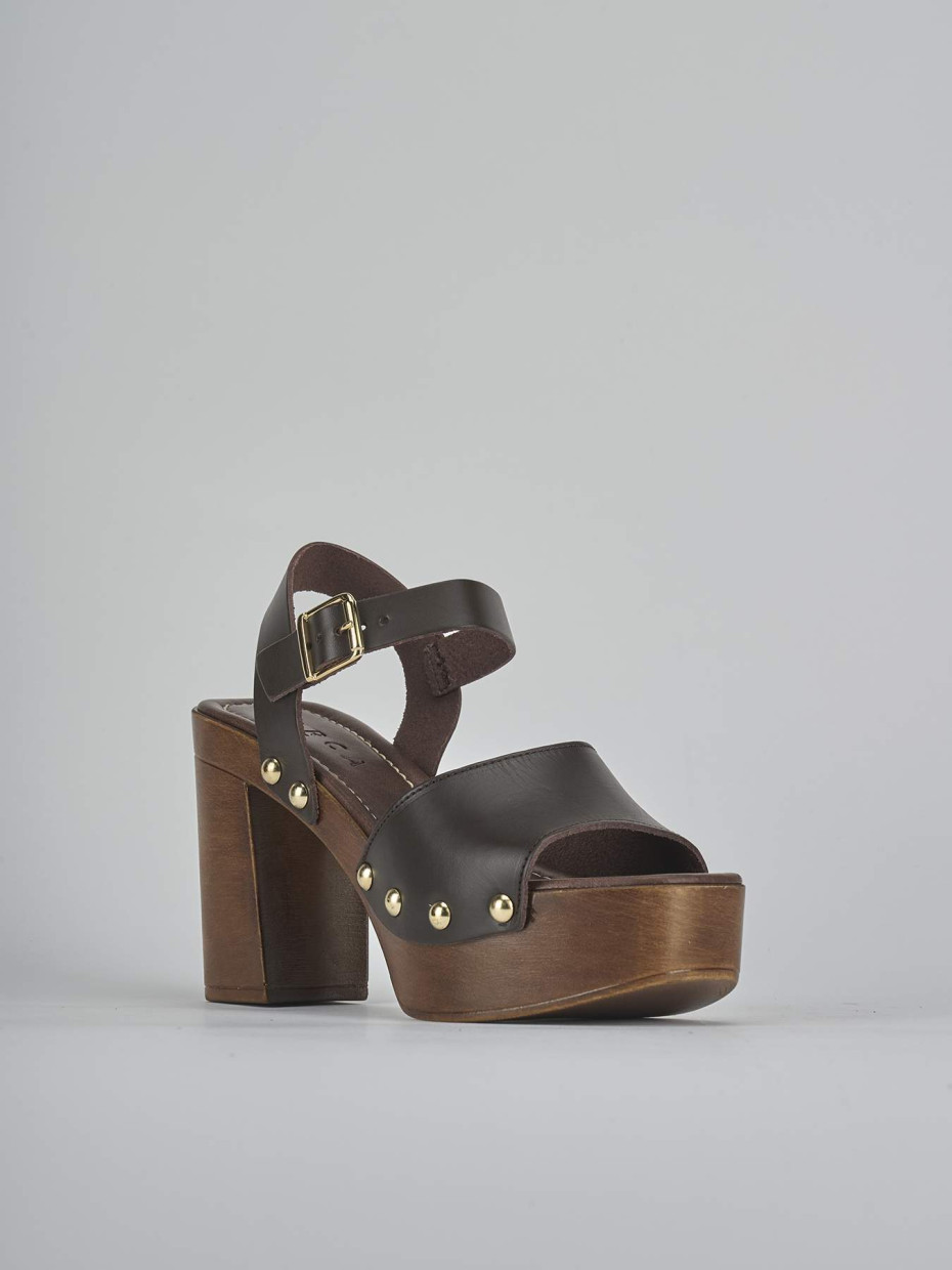 Sandali tacco 10cm pelle testa
