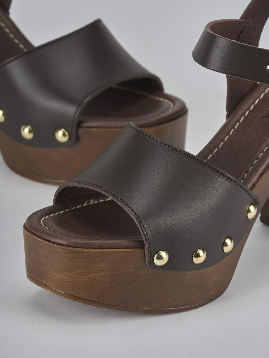 Sandali tacco 10cm pelle testa