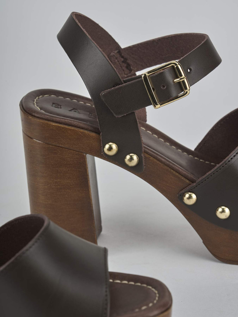 Sandali tacco 10cm pelle testa