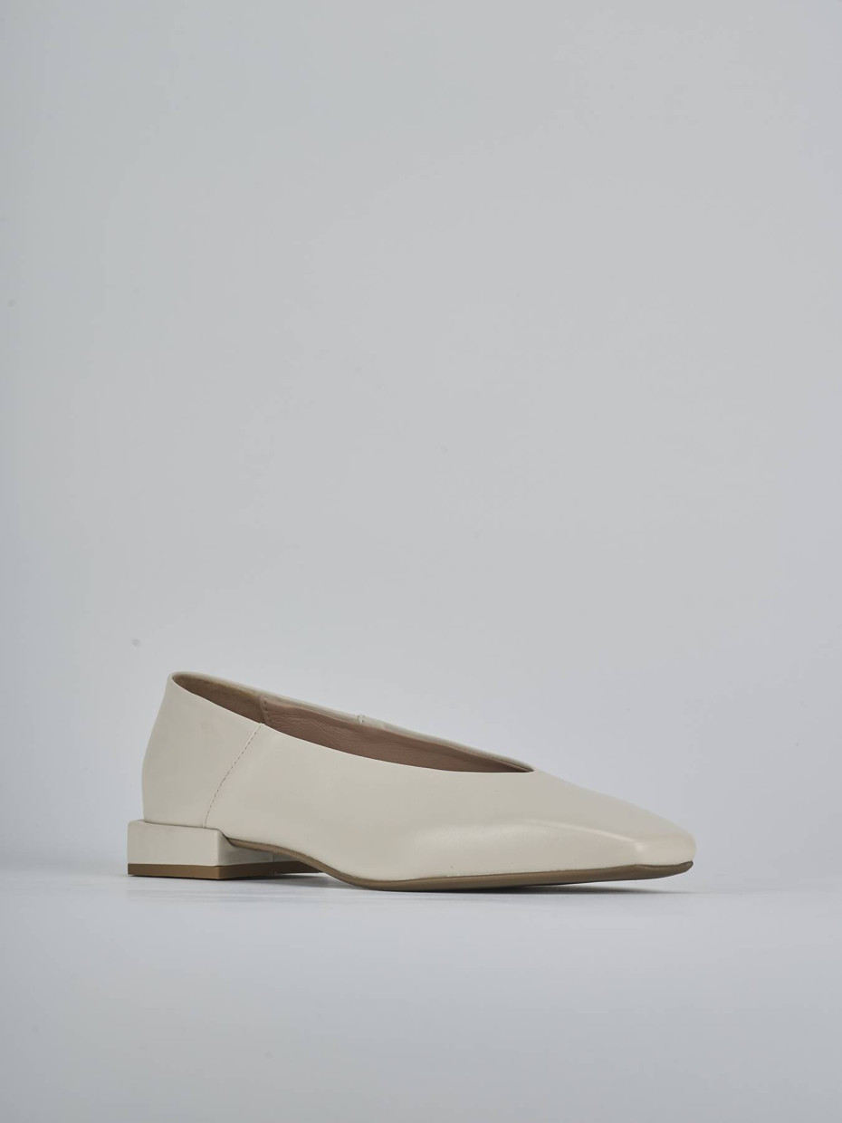 Ballerine tacco 2cm pelle beige