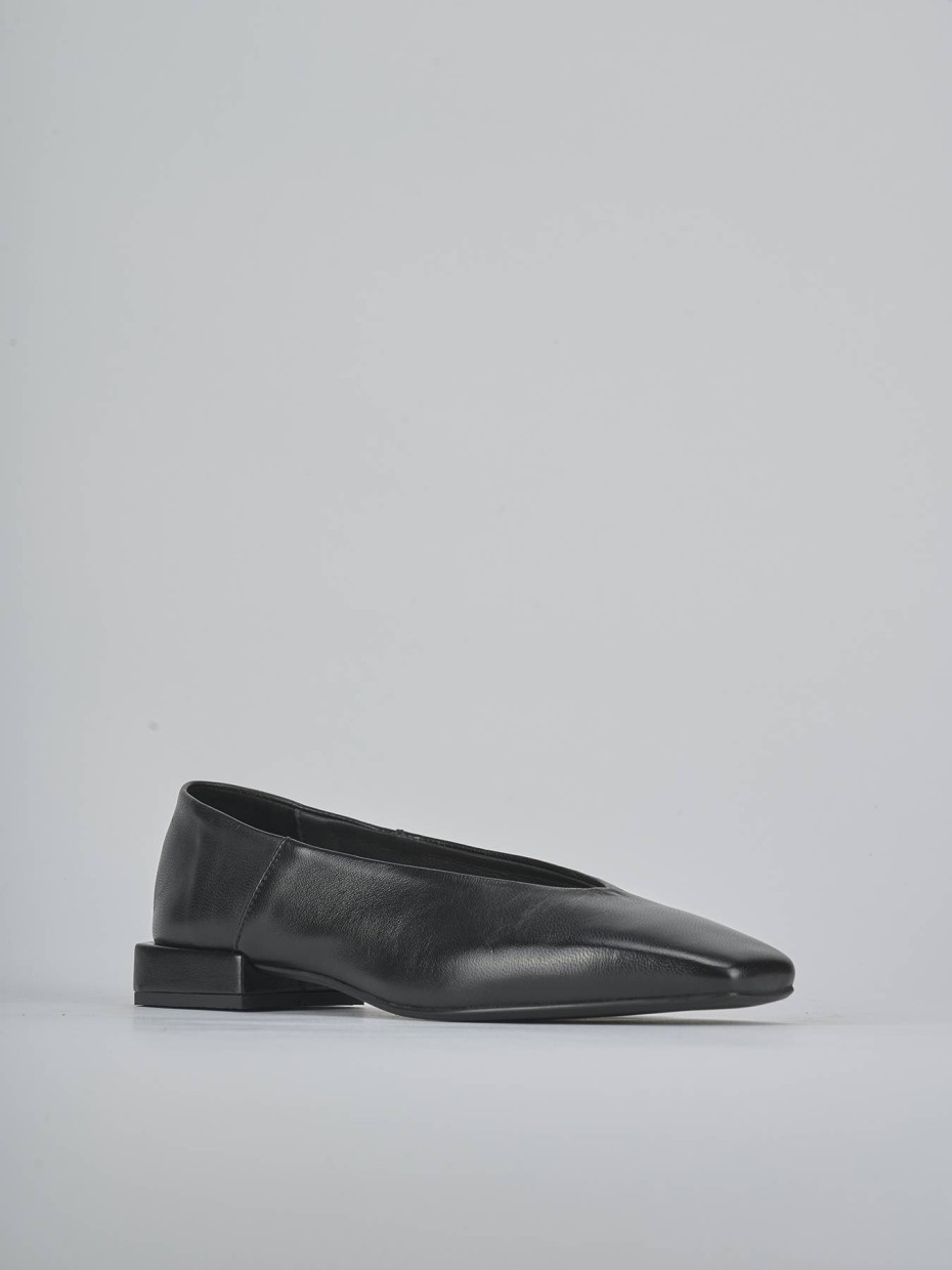 Ballerine tacco 2cm pelle nero