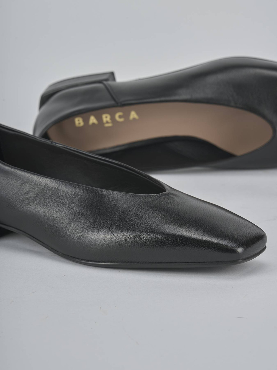 Ballerine tacco 2cm pelle nero