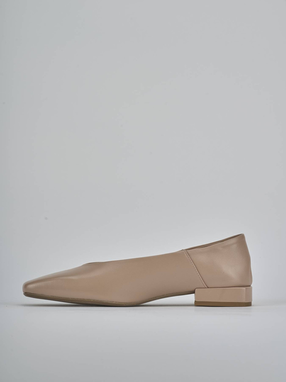 Ballerine tacco 2cm pelle rosa