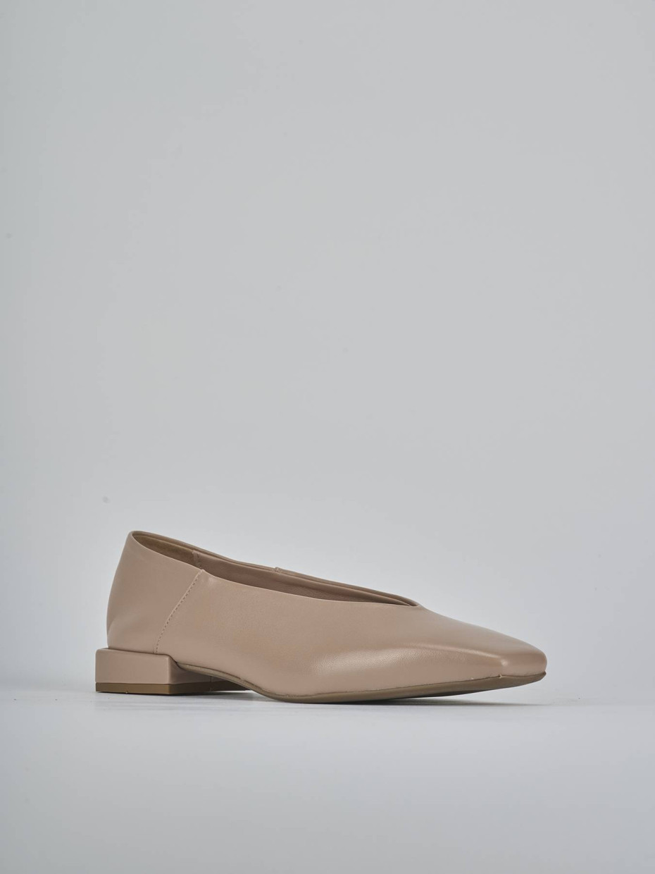 Ballerine tacco 2cm pelle rosa