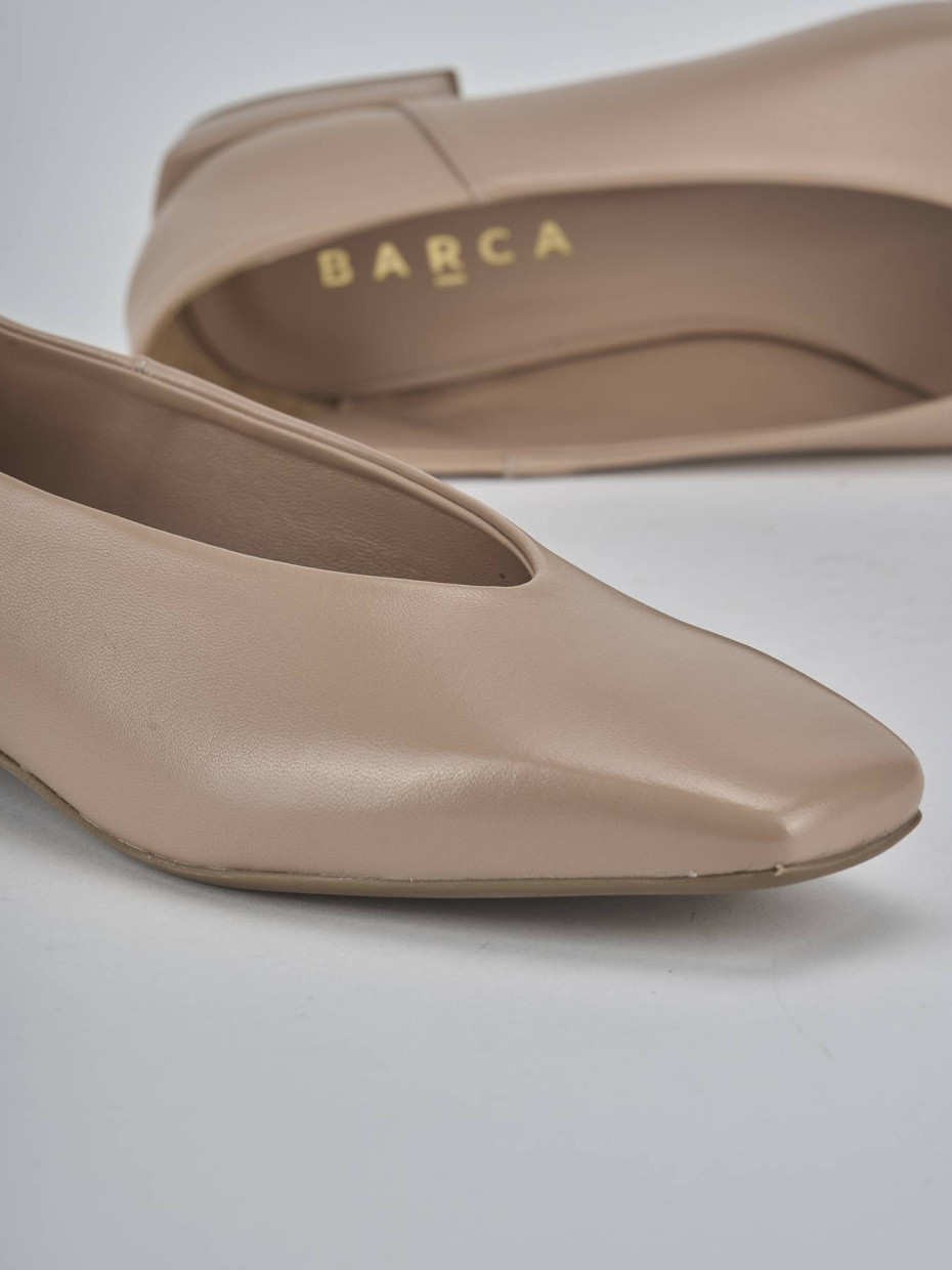Ballerine tacco 2cm pelle rosa