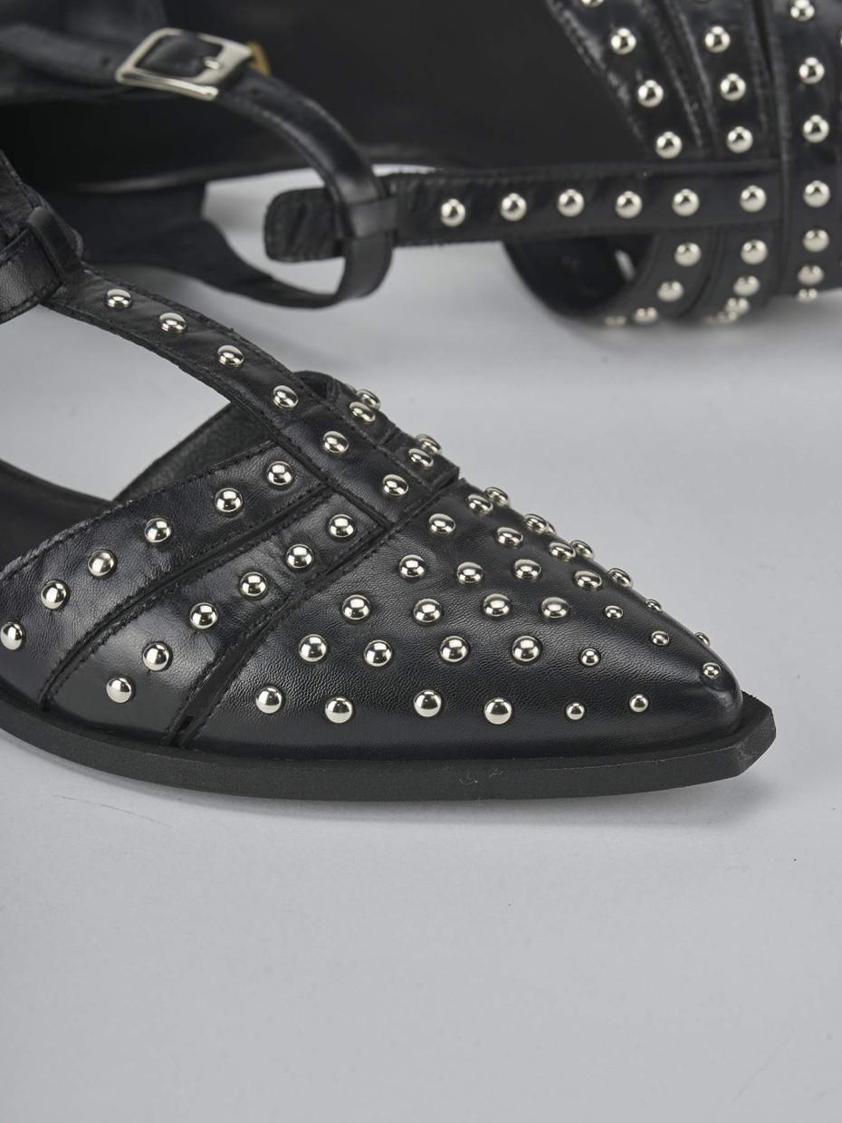 Ballerine tacco 1cm pelle nero