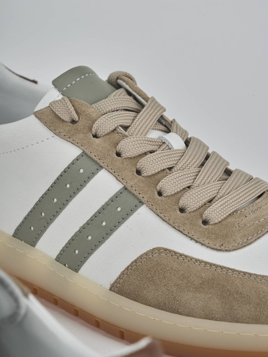 Sneakers pelle beige
