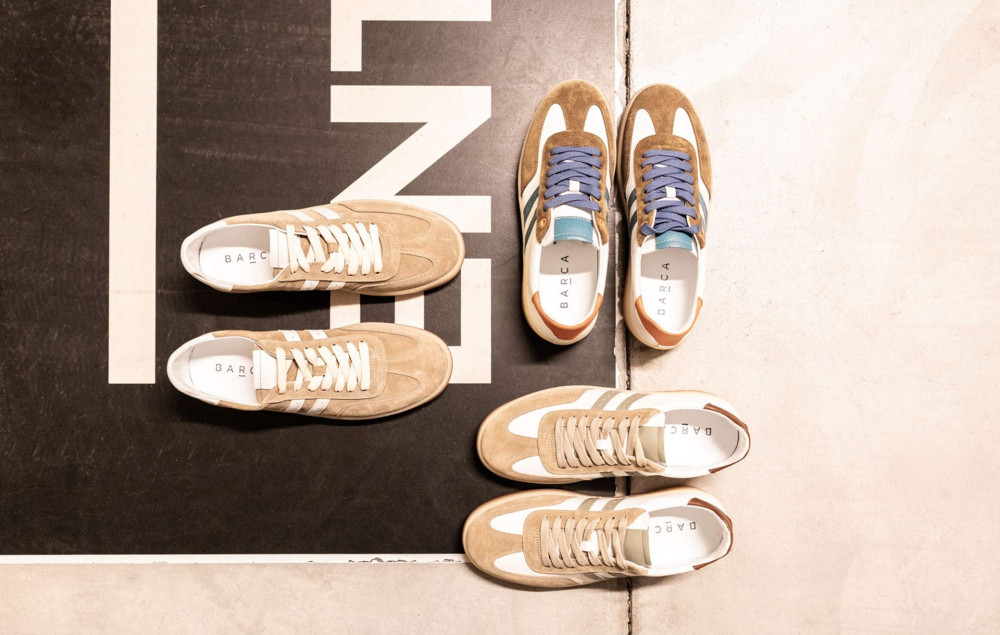 Sneakers pelle beige