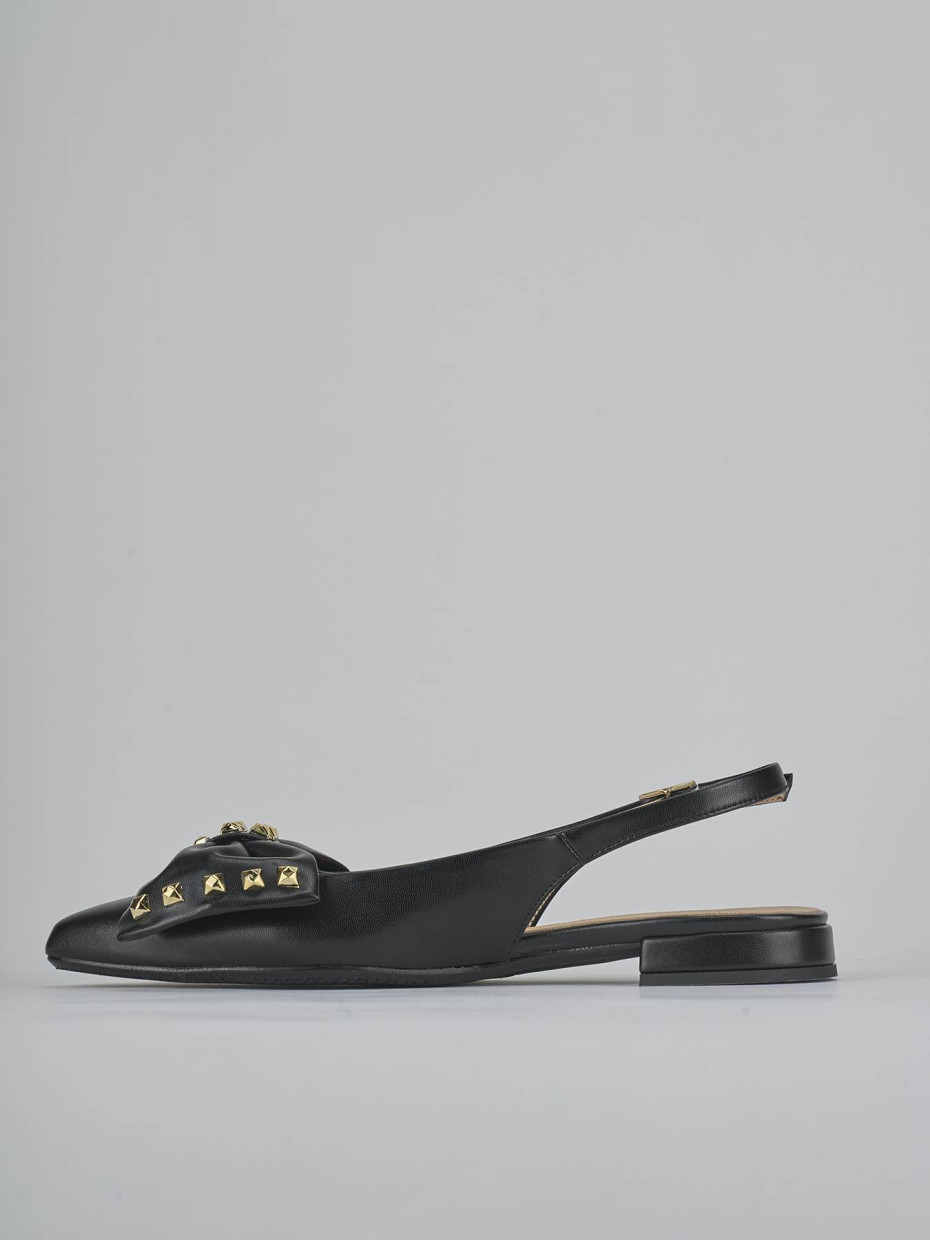 Ballerine tacco 2cm pelle nero