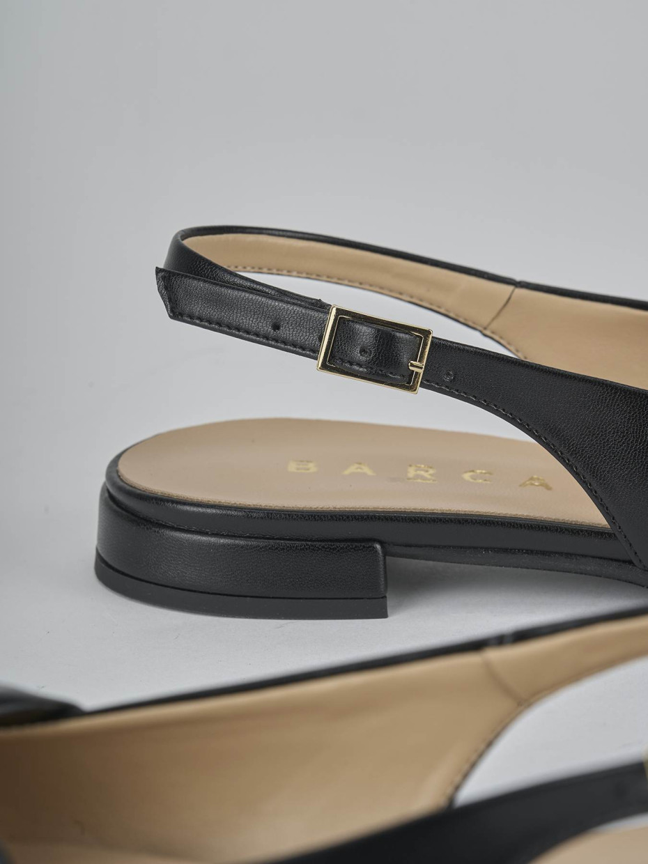 Ballerine tacco 2cm pelle nero