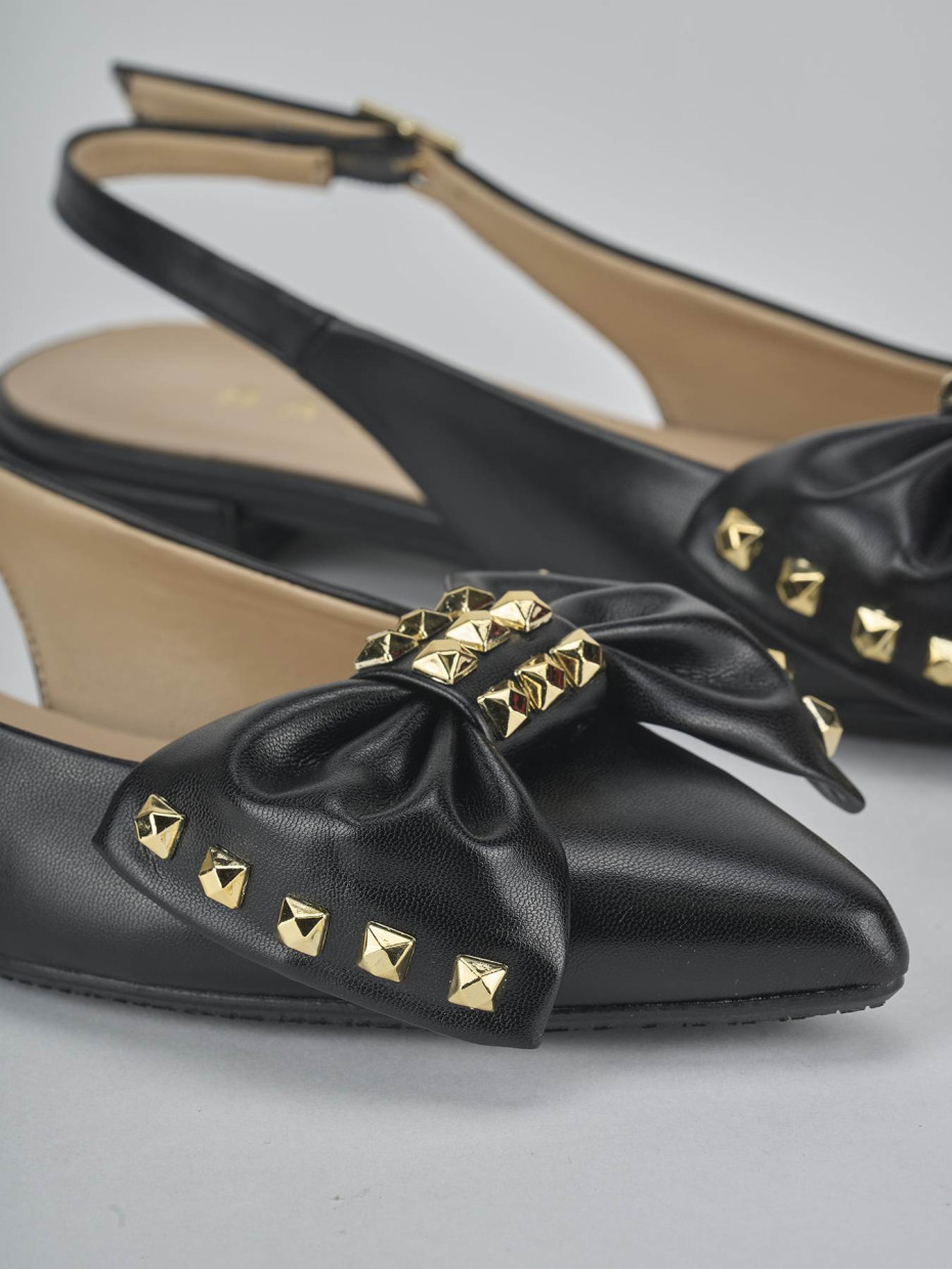 Ballerine tacco 2cm pelle nero