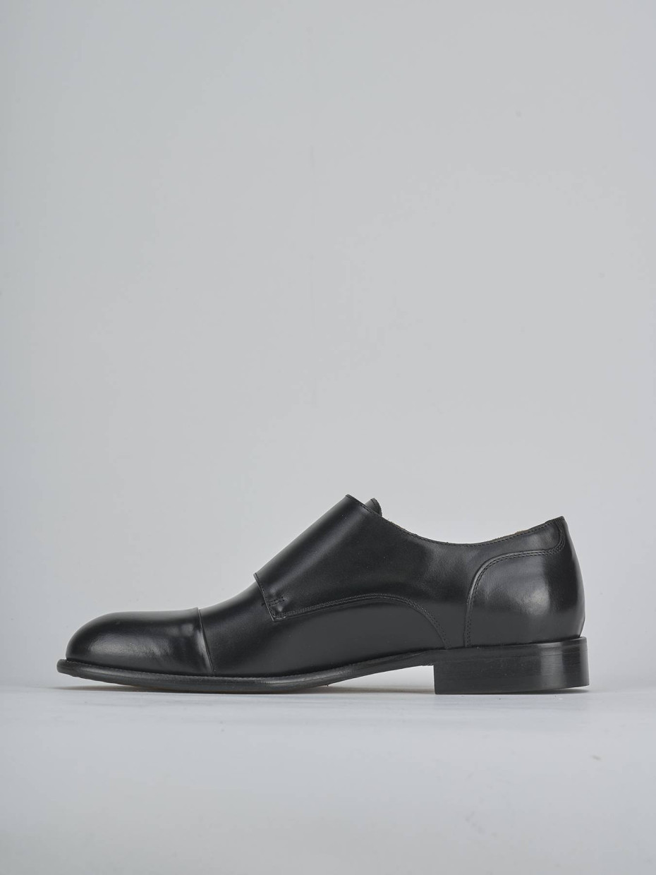 Stringate tacco 1cm pelle nero