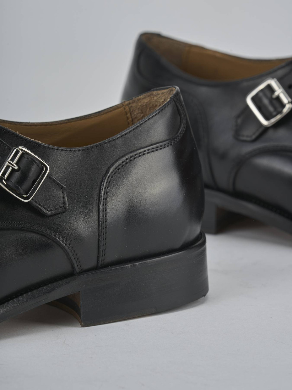 Stringate tacco 1cm pelle nero