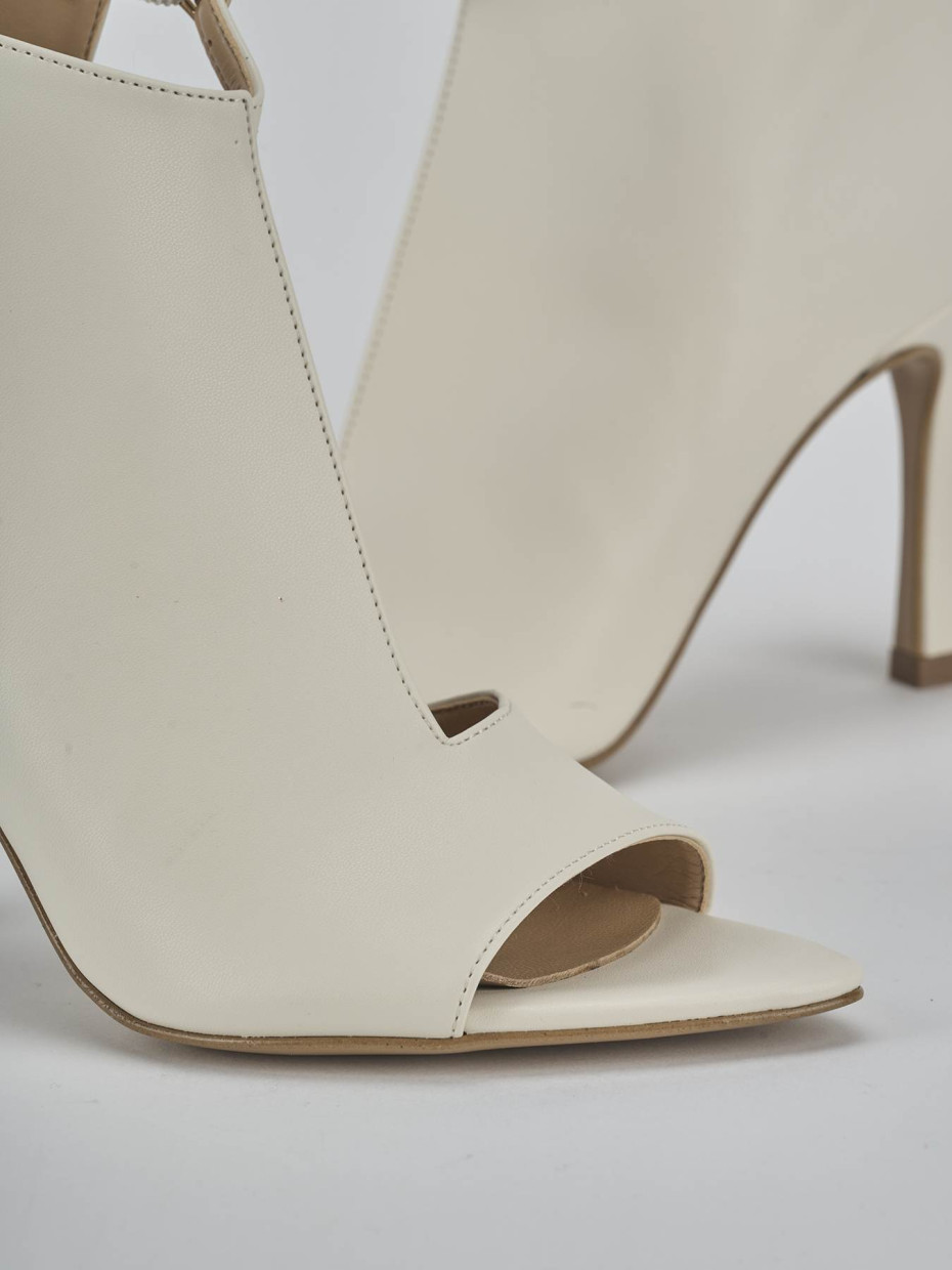 Sandali tacco 9cm pelle bianco