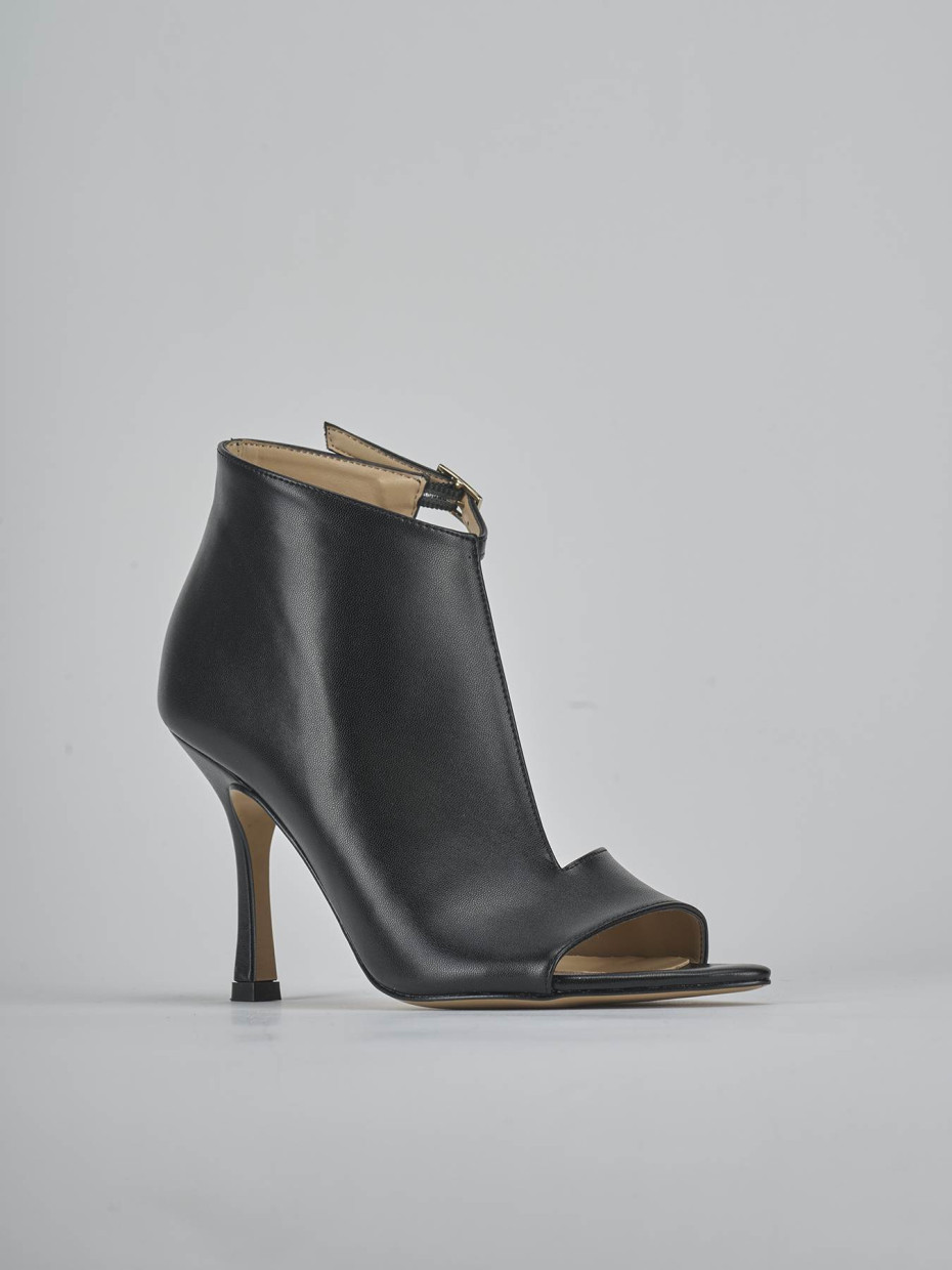 Sandali tacco 9cm pelle nero