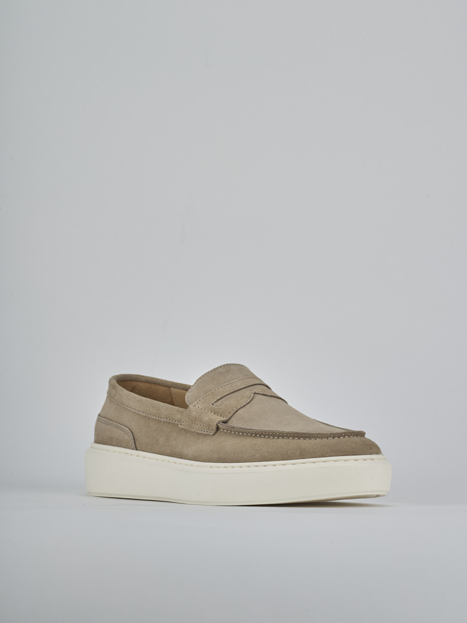 Mocassini camoscio beige