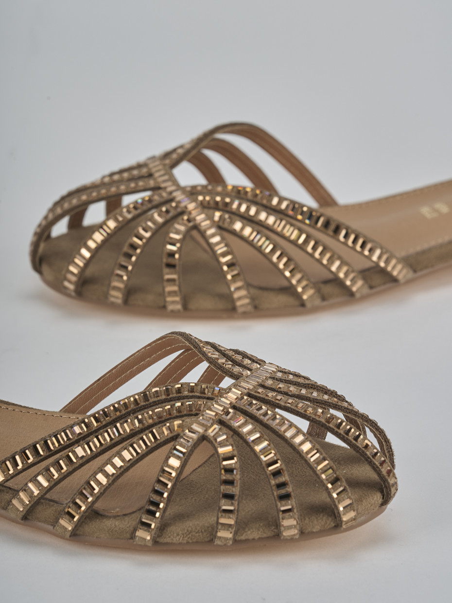 Sandali tacco 1cm cam. sosten beige