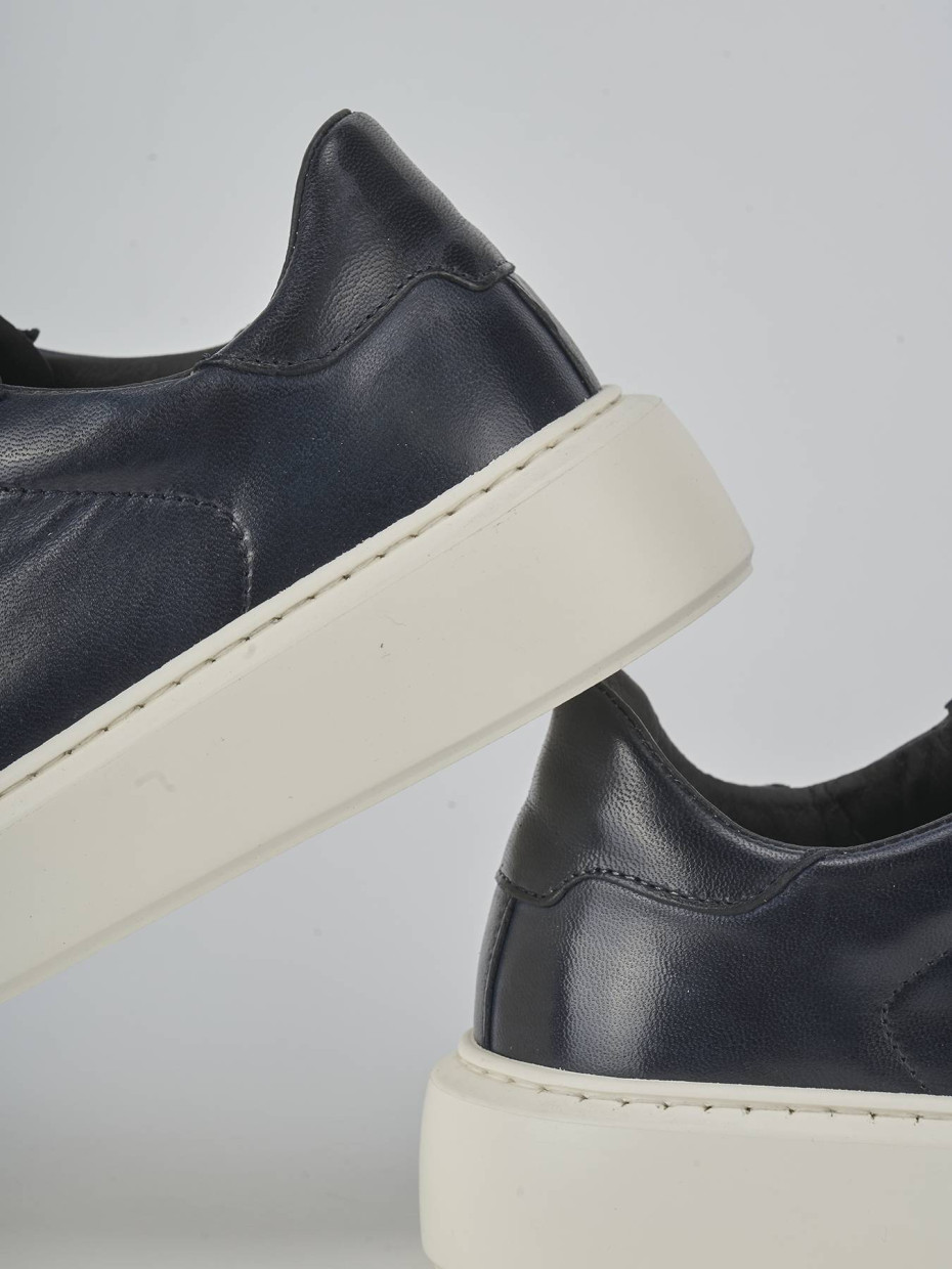 Sneakers pelle blu