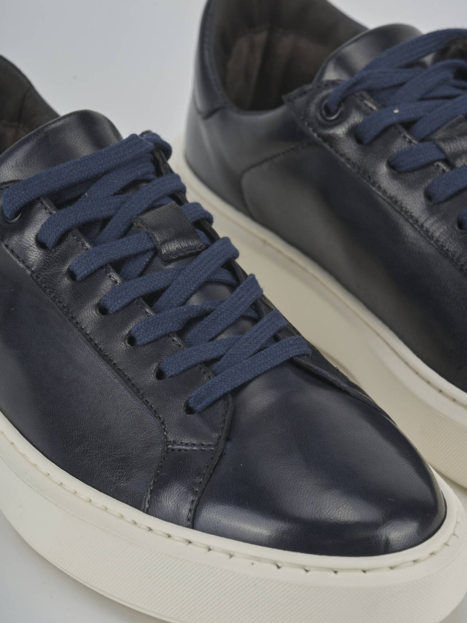 Sneakers pelle blu