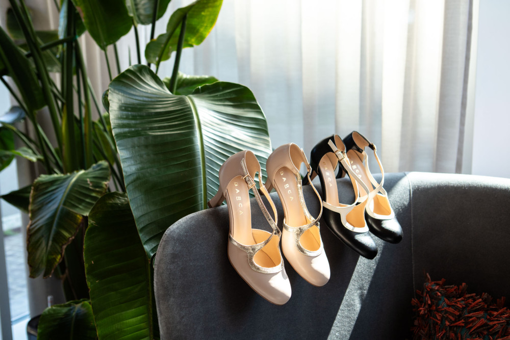 Décolleté e slingback tacco 6cm pelle nero