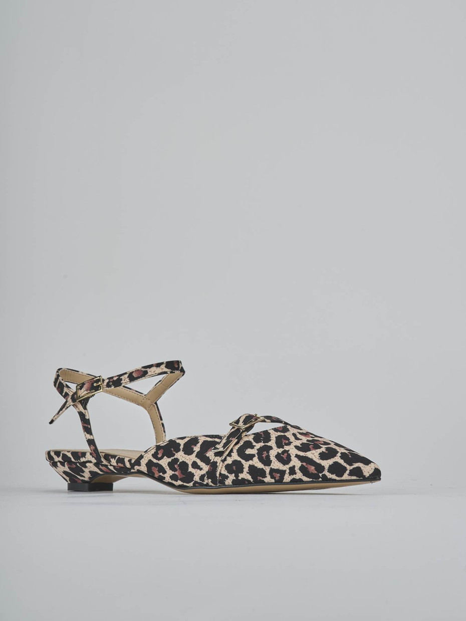 Ballerine tacco 2cm cavallino multicolor