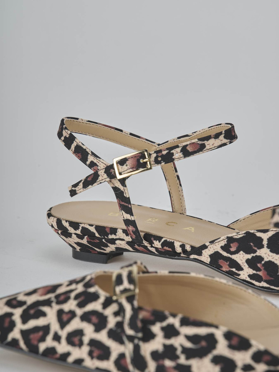 Ballerine tacco 2cm cavallino multicolor
