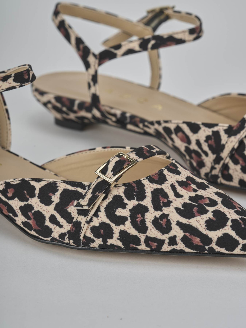 Ballerine tacco 2cm cavallino multicolor