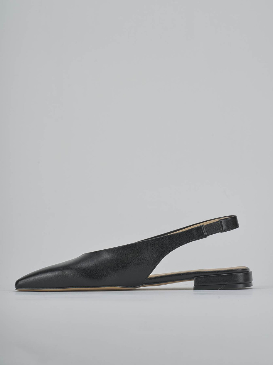 Ballerine tacco 1cm pelle nero