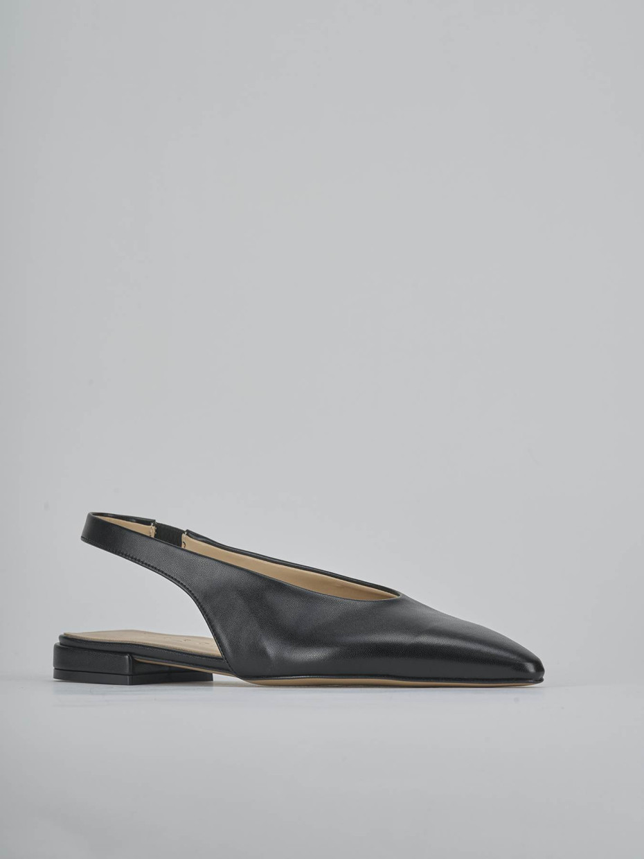 Ballerine tacco 1cm pelle nero
