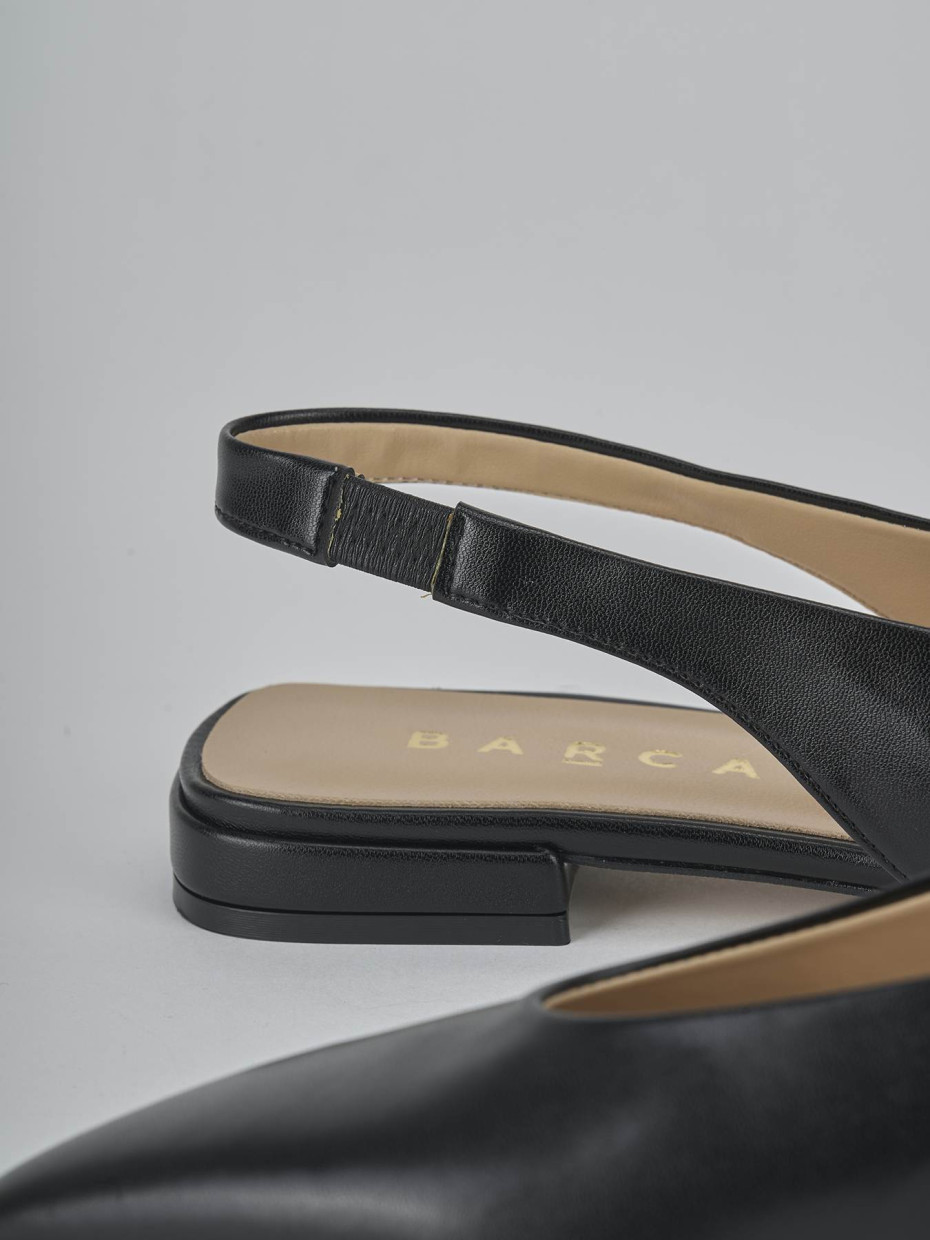 Ballerine tacco 1cm pelle nero