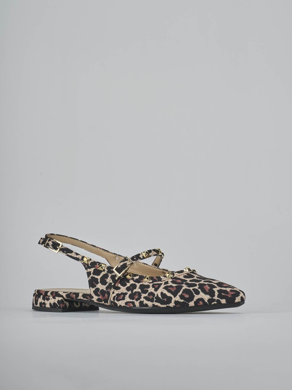 Ballerine tacco 1cm pelle multicolor