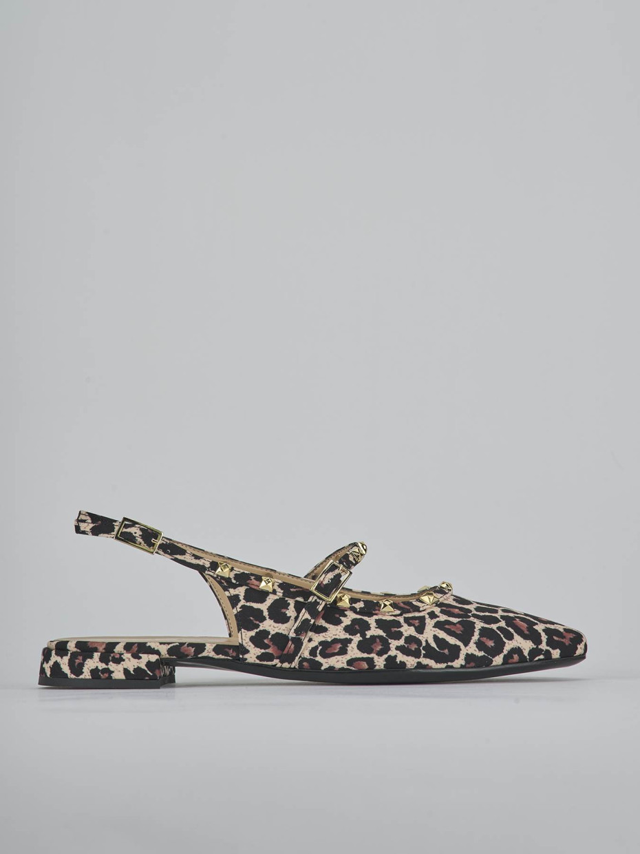 Ballerine tacco 1cm pelle multicolor