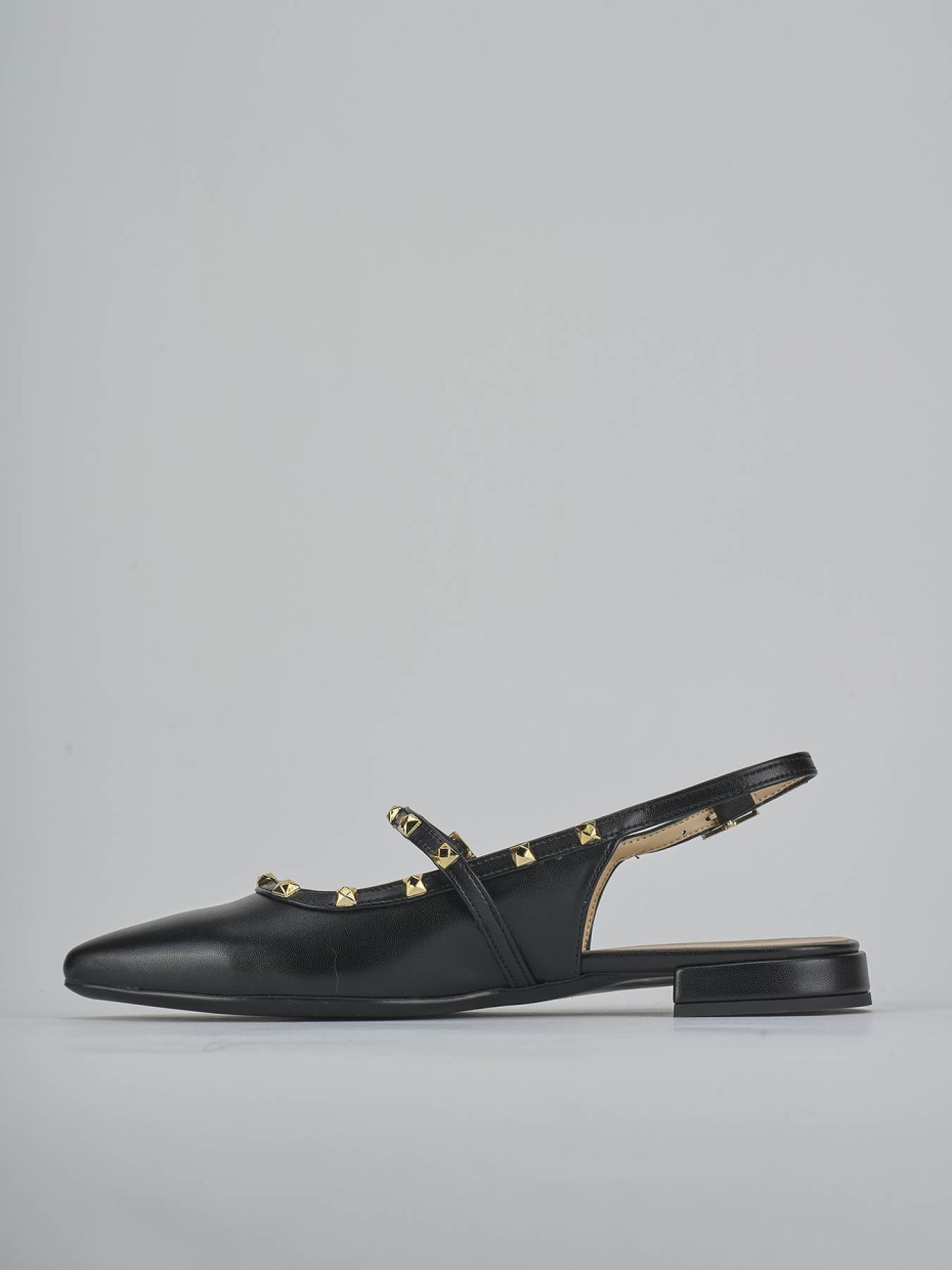 Ballerine tacco 1cm pelle nero