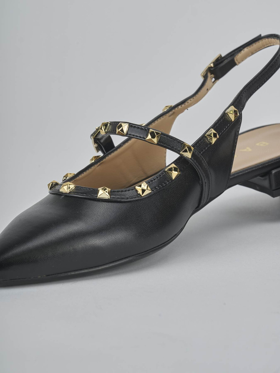 Ballerine tacco 1cm pelle nero