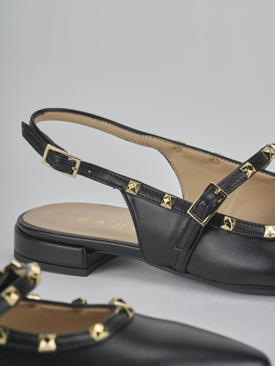Ballerine tacco 1cm pelle nero