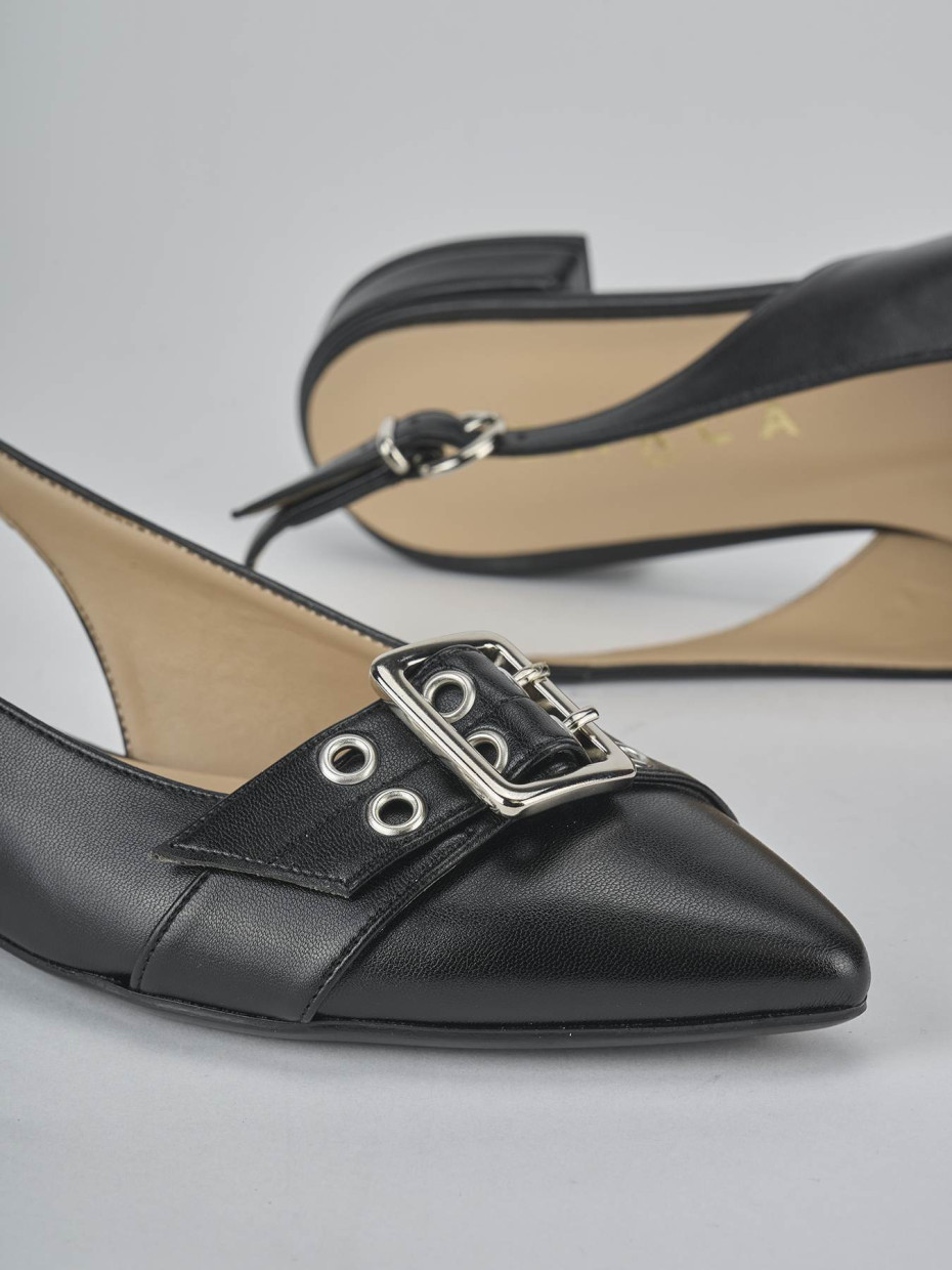 Ballerine tacco 1cm pelle nero