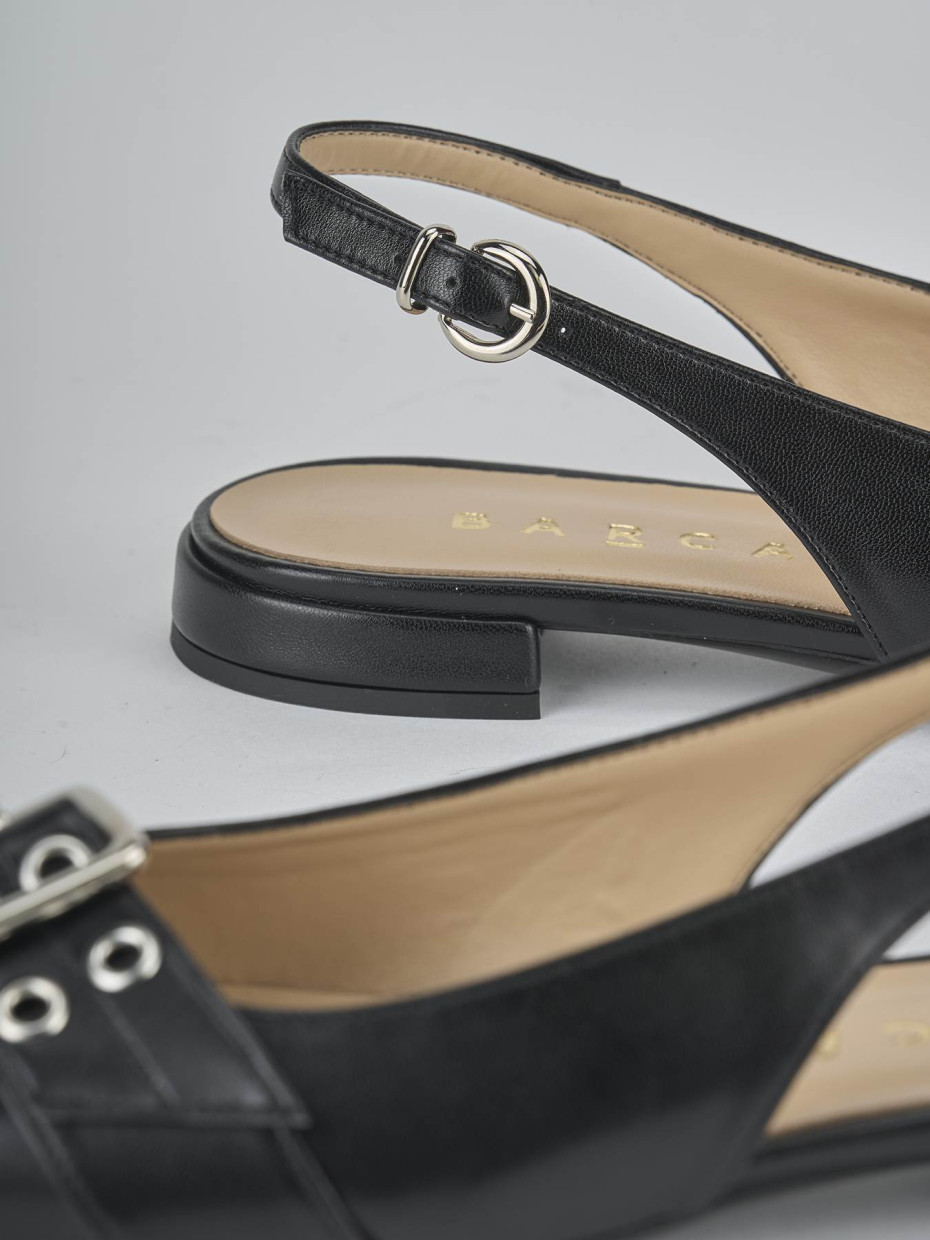 Ballerine tacco 1cm pelle nero