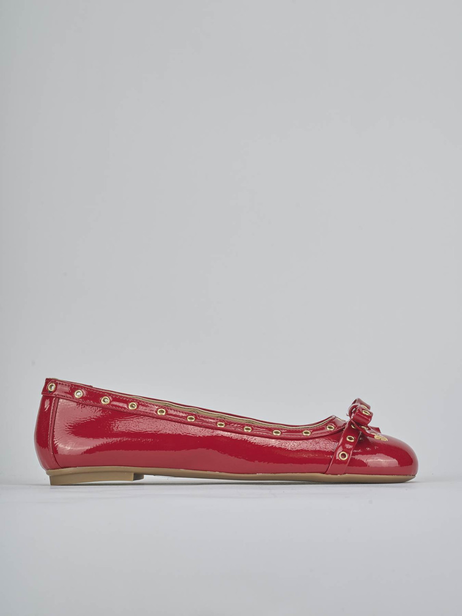 Ballerine tacco 1cm vernice rosso