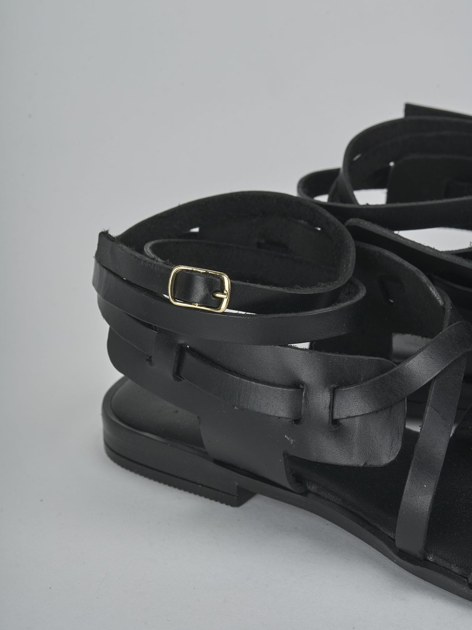 Sandali tacco 1cm pelle nero