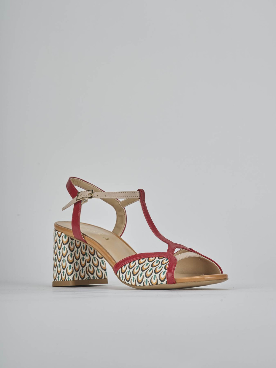 Sandali tacco 7cm pelle beige