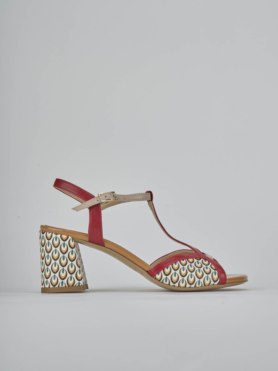 Sandali tacco 7cm pelle beige