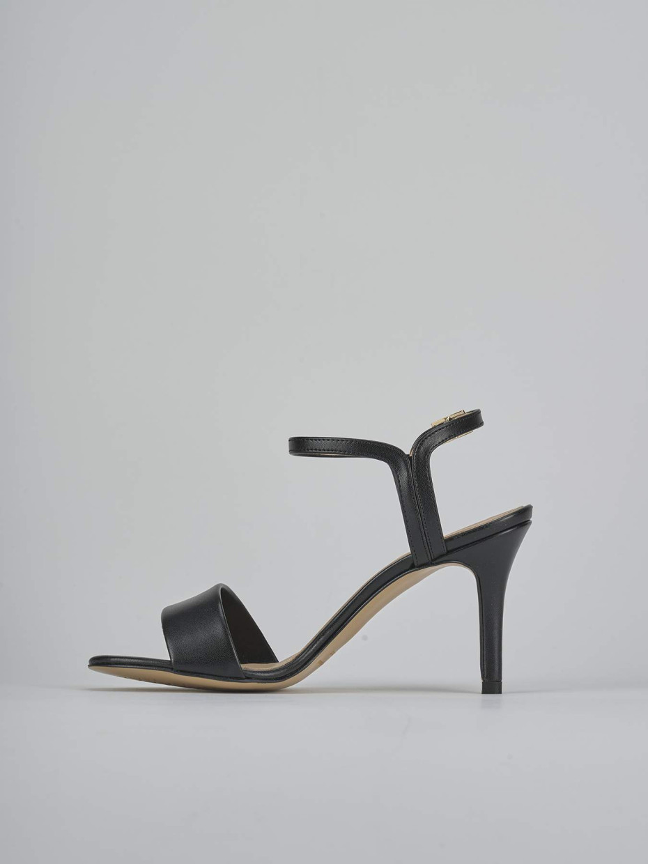 Sandali tacco 7cm pelle nero