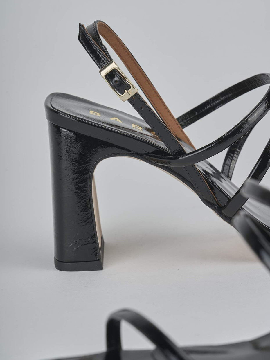 Sandali tacco 8cm vernice nero