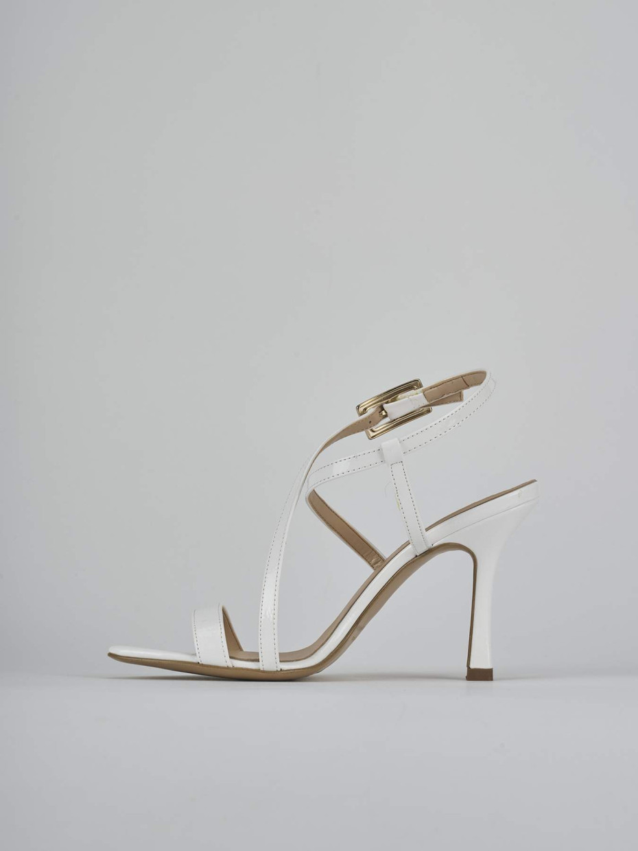 Sandali tacco 9cm vernice bianco