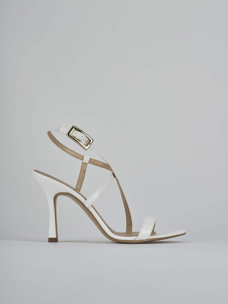 Sandali tacco 9cm vernice bianco