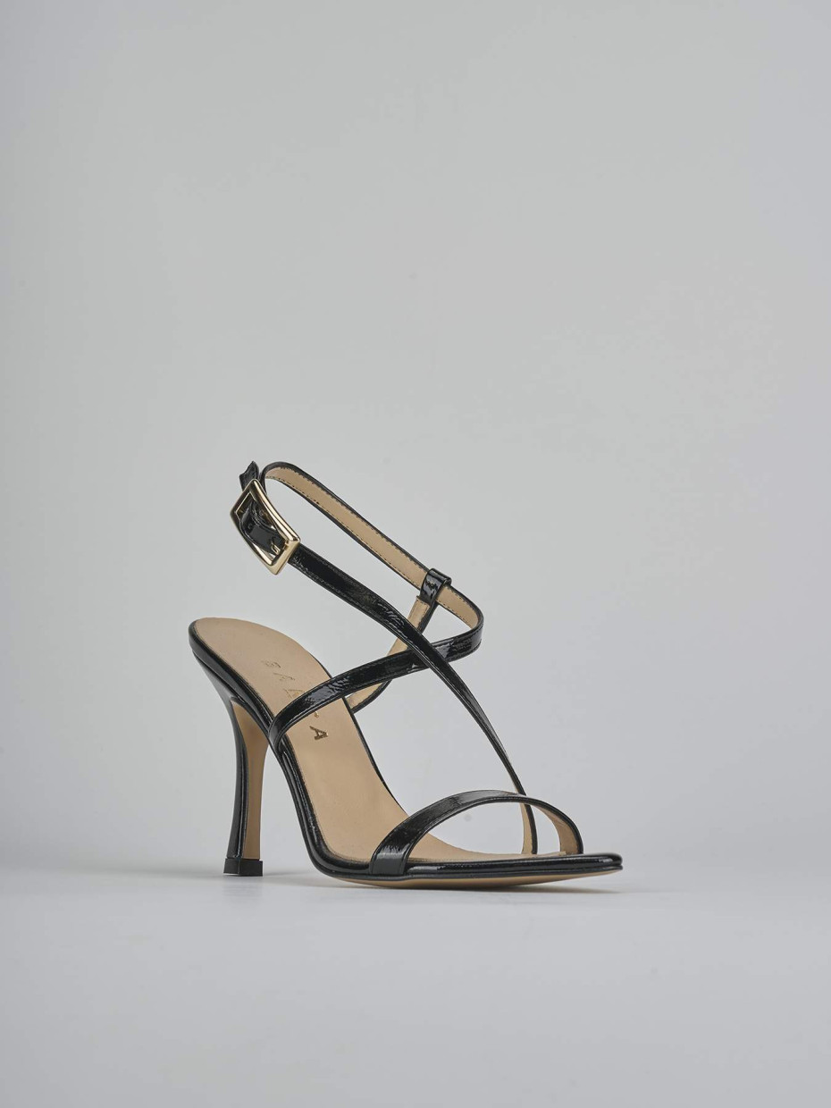 Sandali tacco 9cm vernice nero