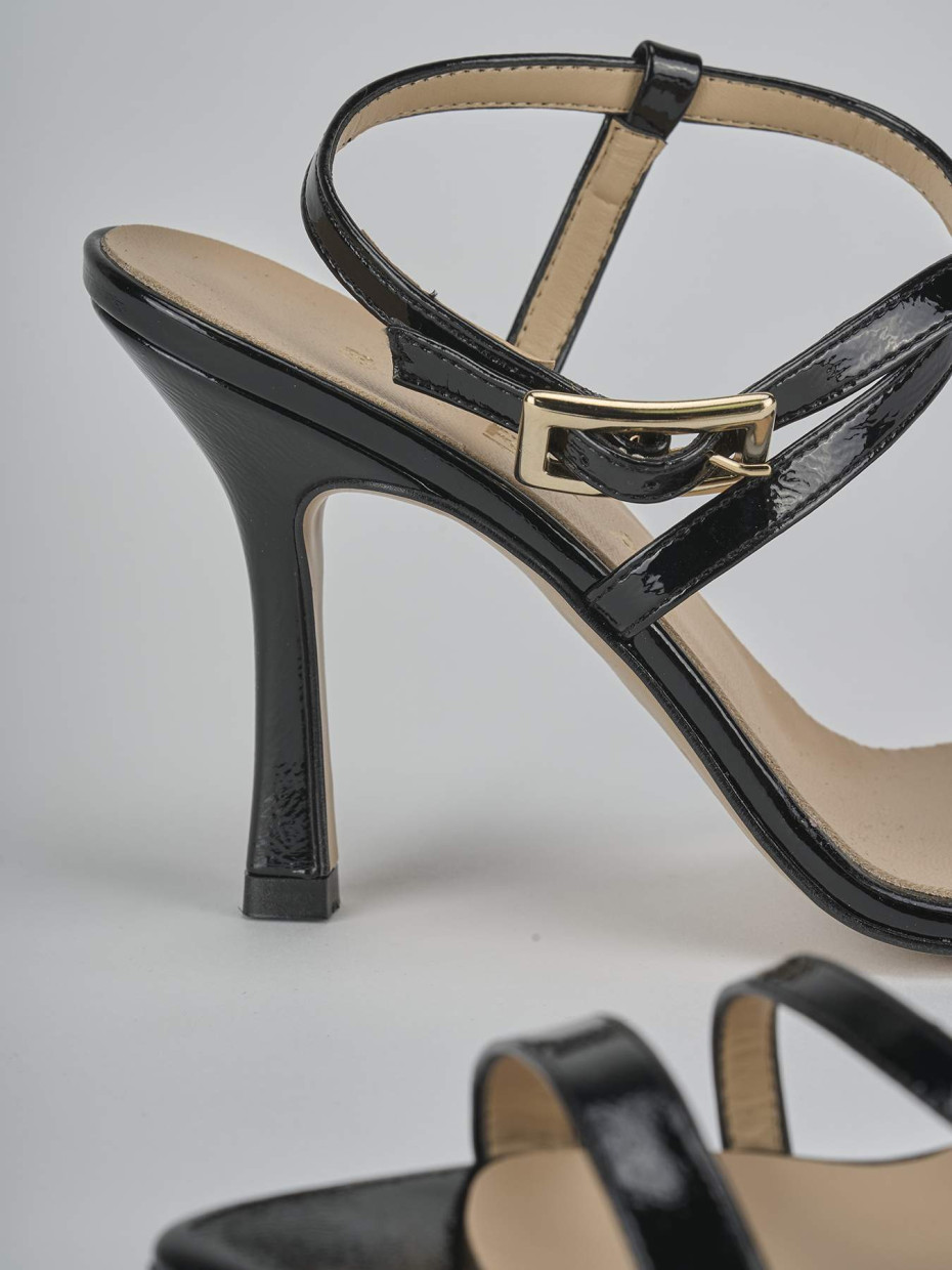 Sandali tacco 9cm vernice nero