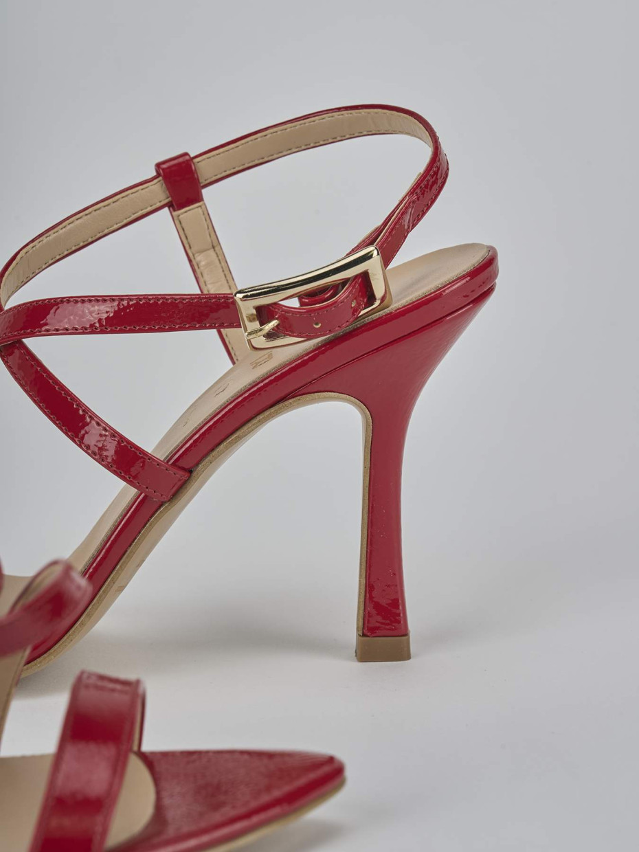 Sandali tacco 9cm vernice rosso