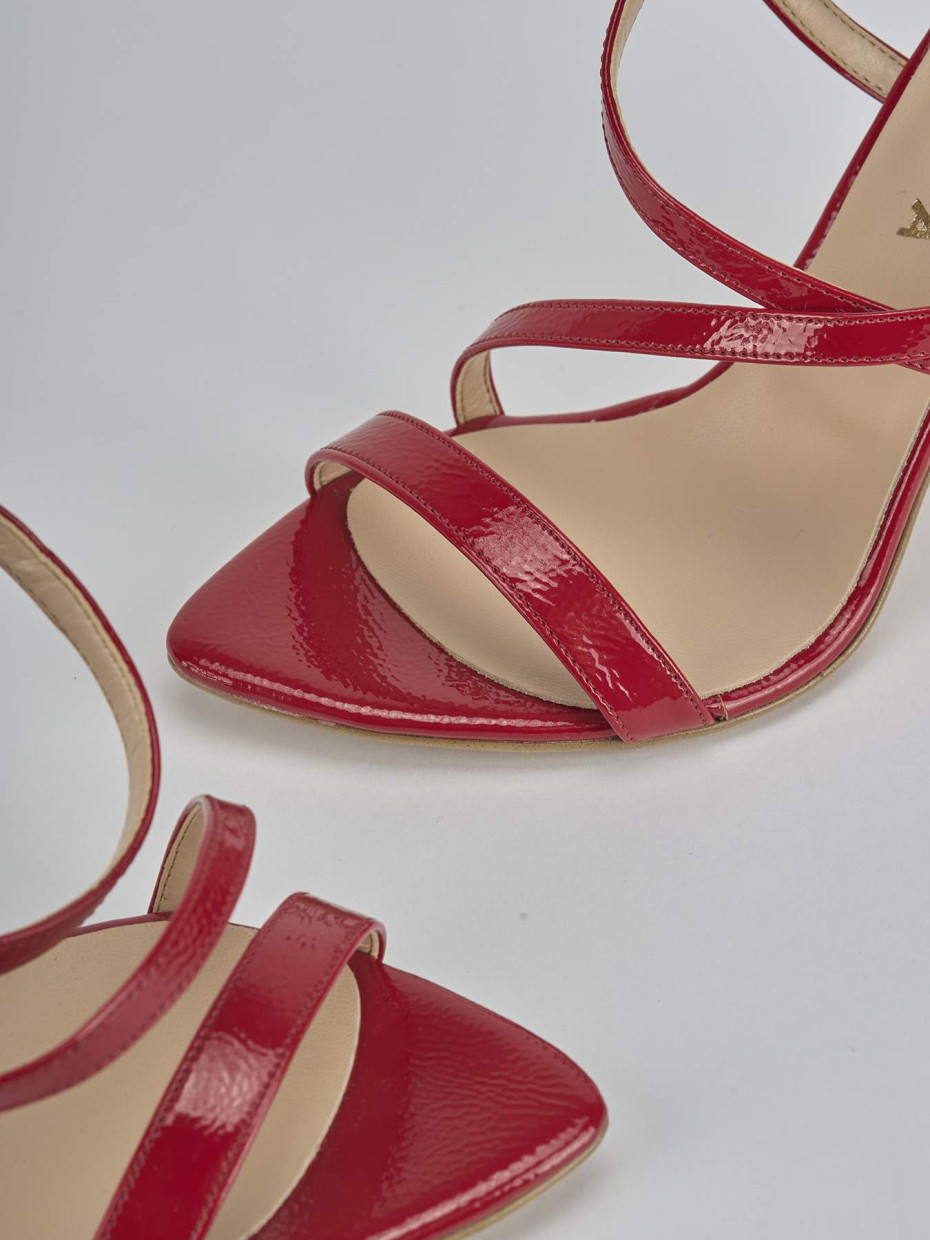 Sandali tacco 9cm vernice rosso