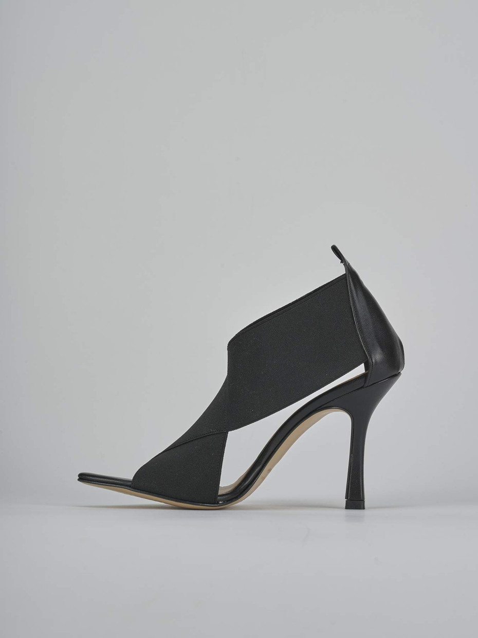 Sandali tacco 9cm pelle nero